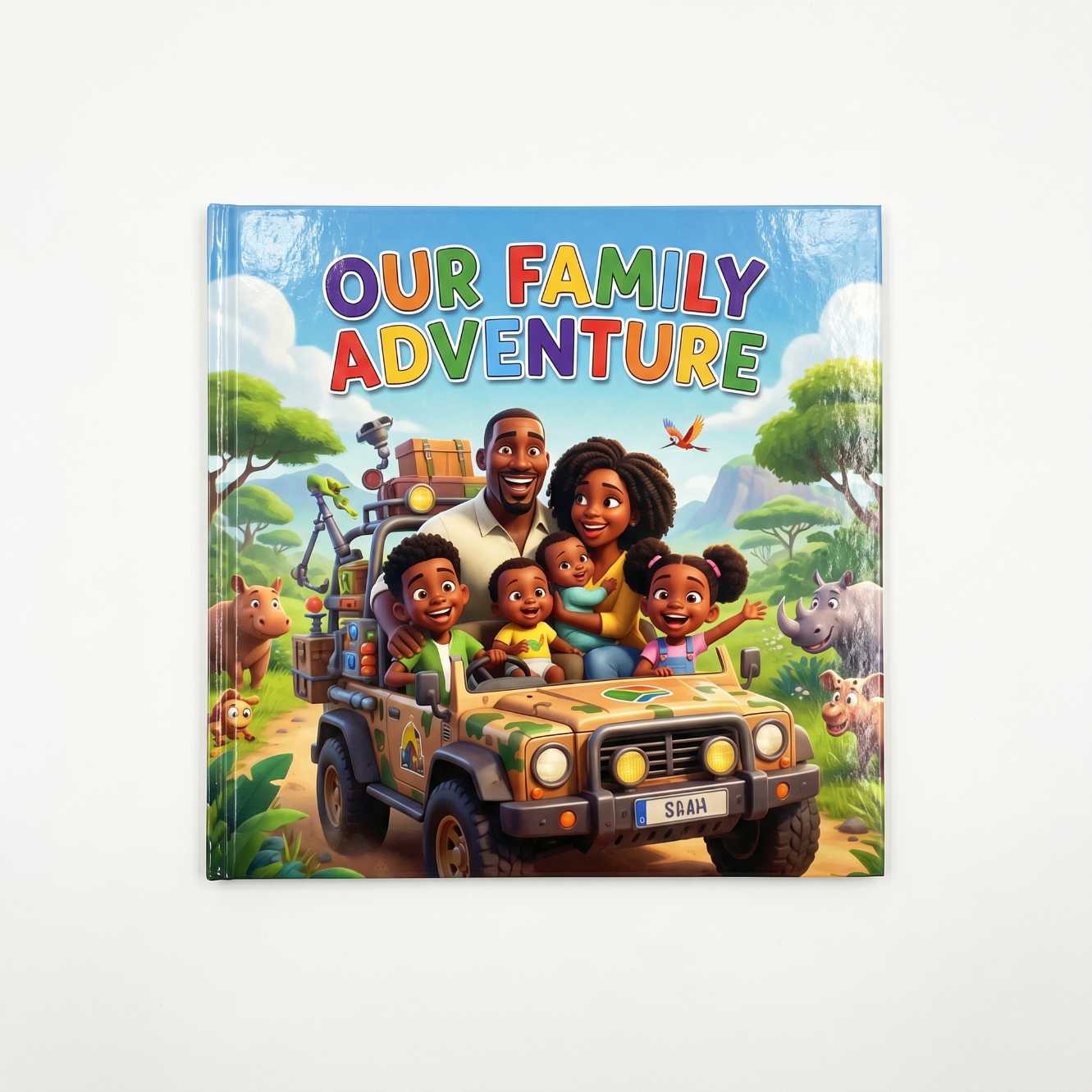 Personalized children's storybook cover in English